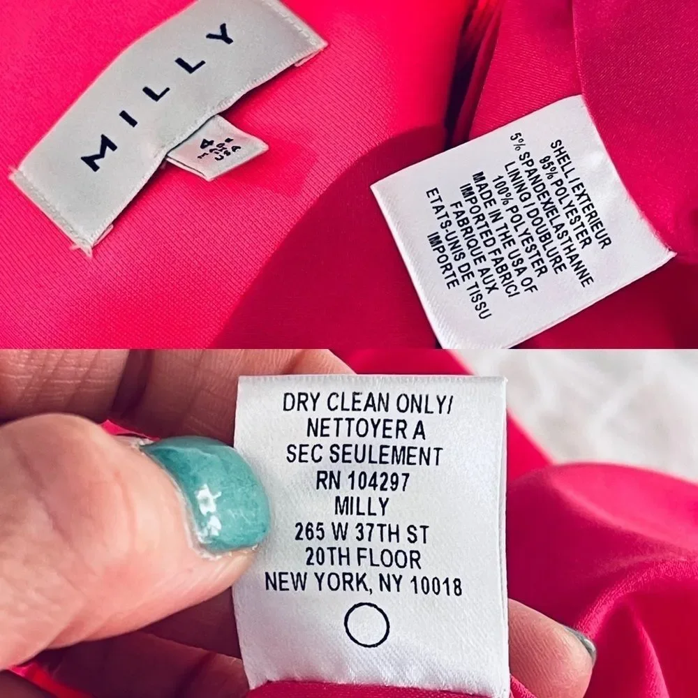 Stains Milly Hot Pink Cocktail Party Dress 4‎